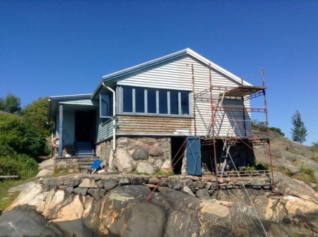 Andra målningen av frontfasaden